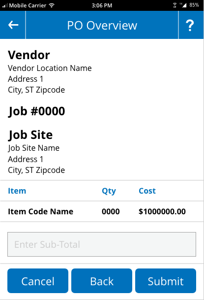Purchase Order Overview