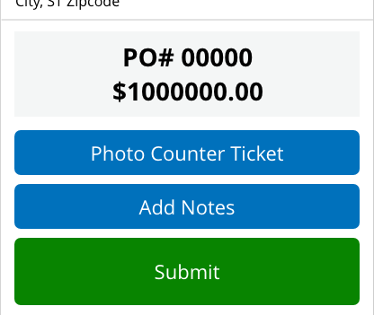 Purchase Order Submit