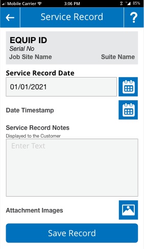 Create Service Record